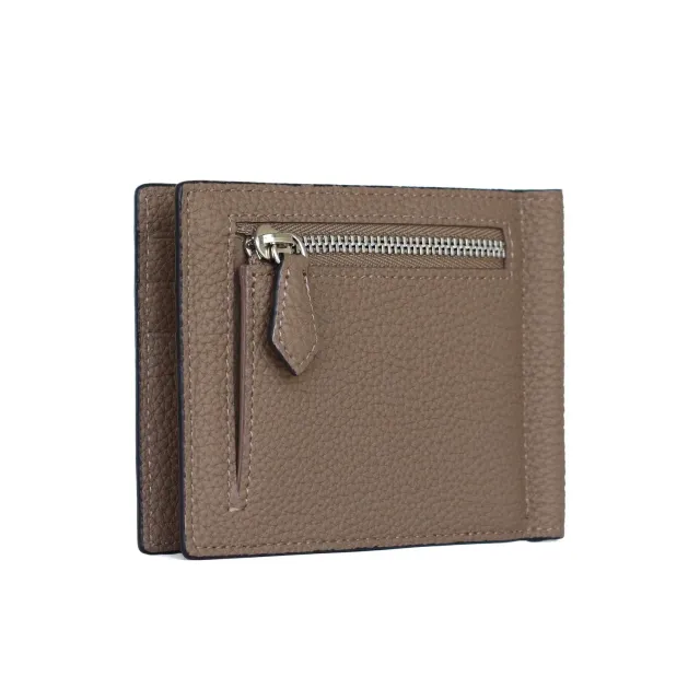 Bonaventura Bi-fold seddelklips Etoupe krympeskinn