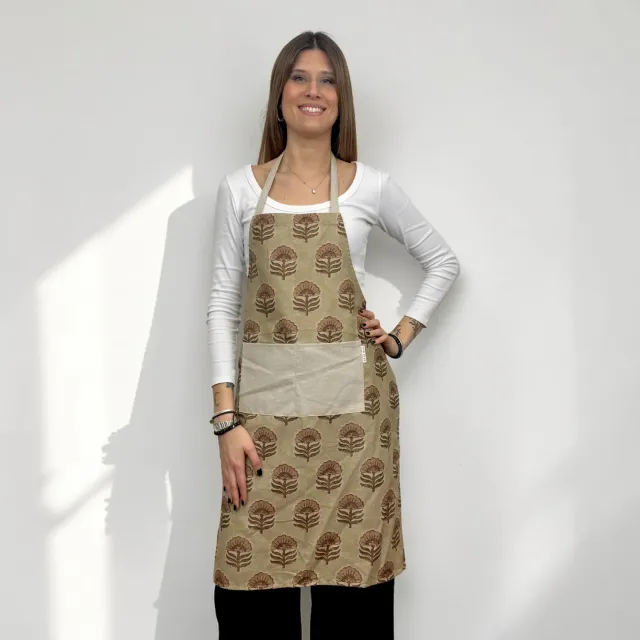 De La Mur Dira forkle beige blomst 66x89