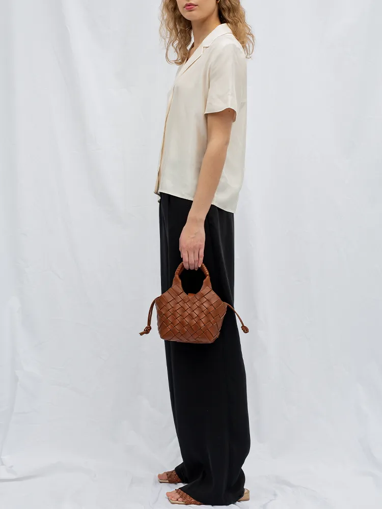 Calajade Misu Mini crossbody nutmeg skinn