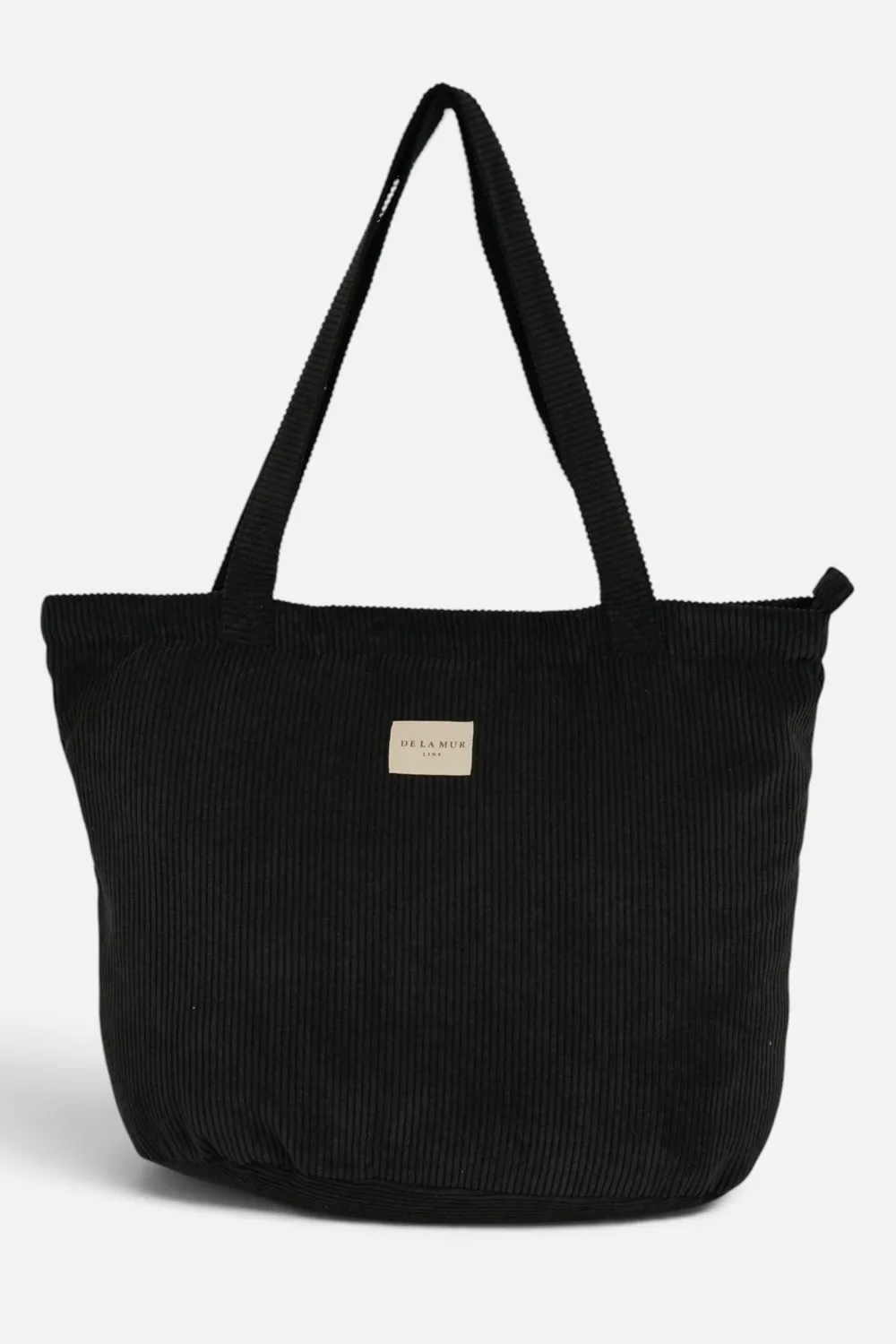 De La Mur Nit Bolsa Grande Cremallera shopper svart kordfløyel