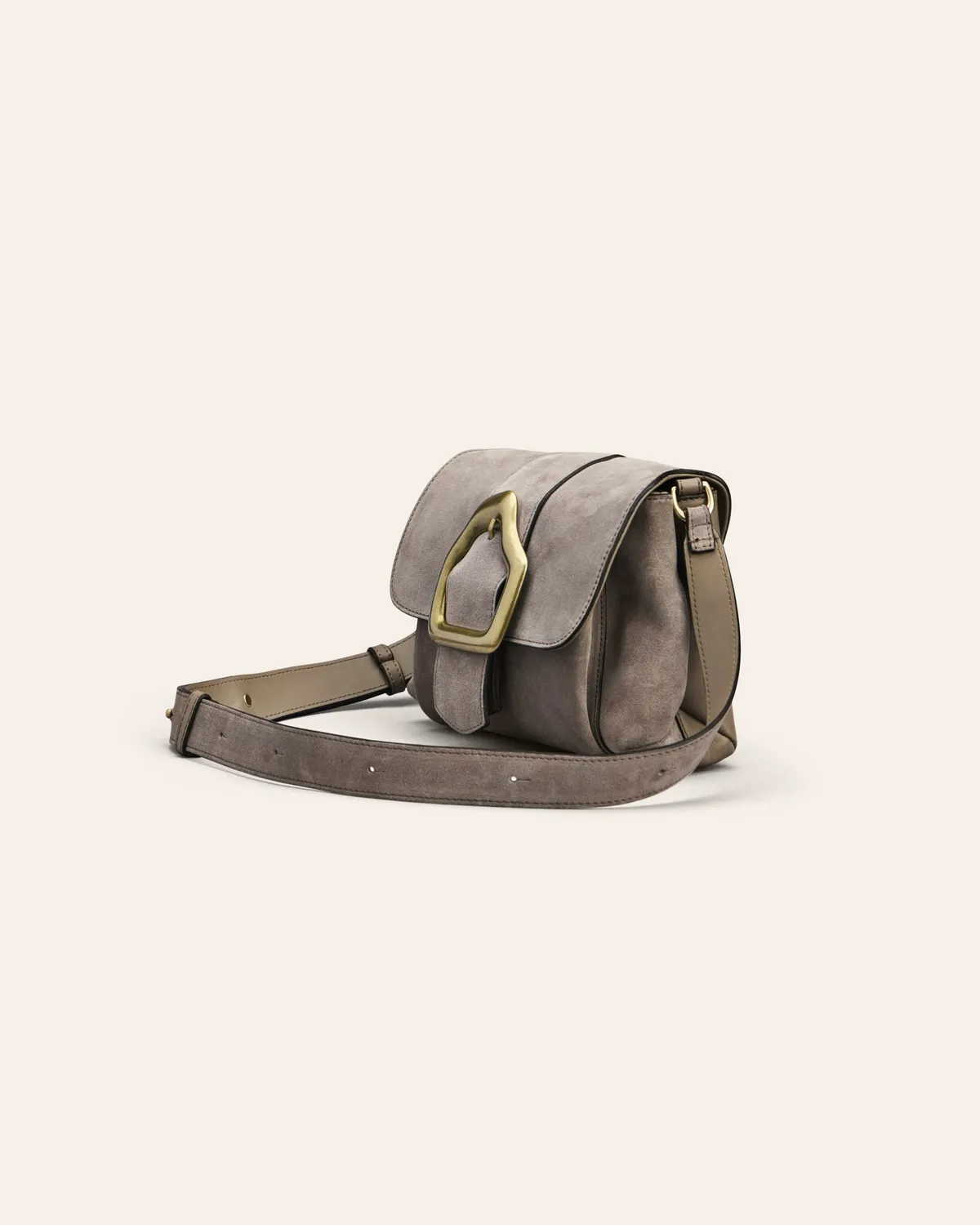 Cala Jade Nami Mini Putty Suede crossbody – semsket skinn