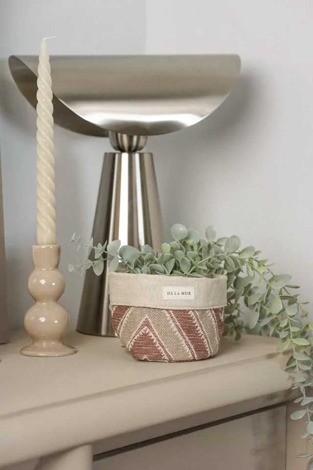 De La Mur Kasa liten kurv geometrisk beige 11,5 cm