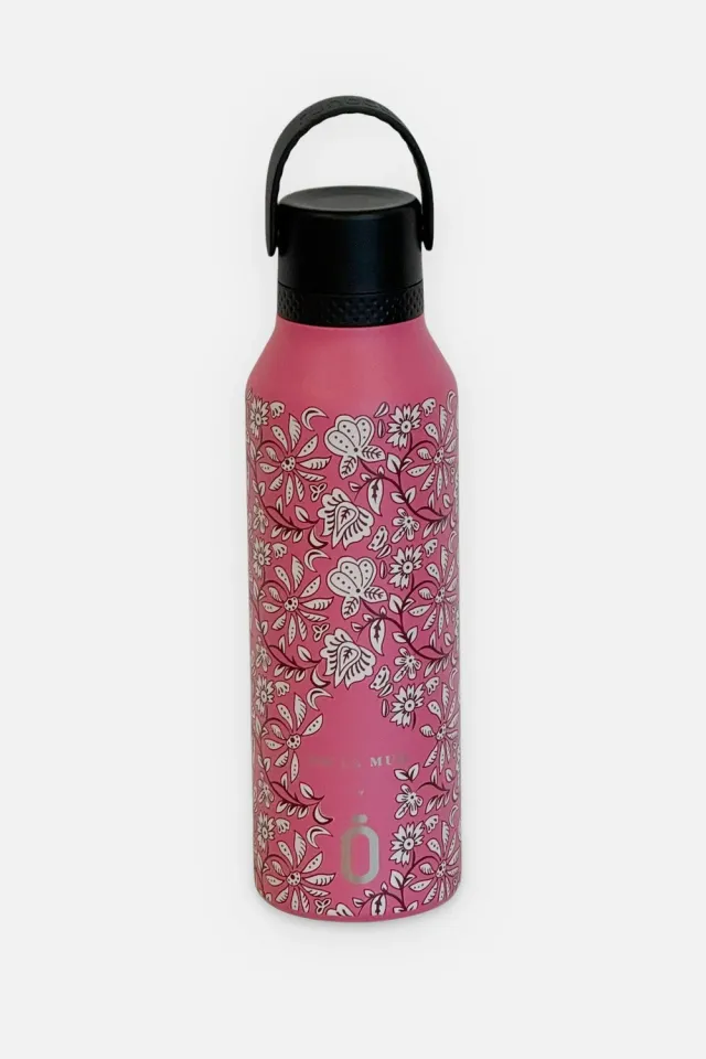 De La Mur Came termoflaske 0,6L rosa blomster stål