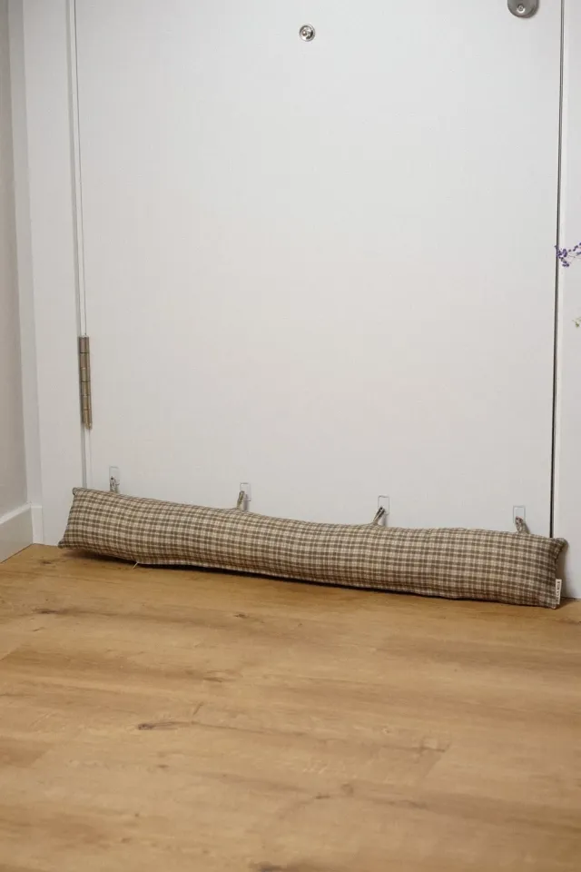 De La Mur Cast trekkstopper 86 cm rutet beige