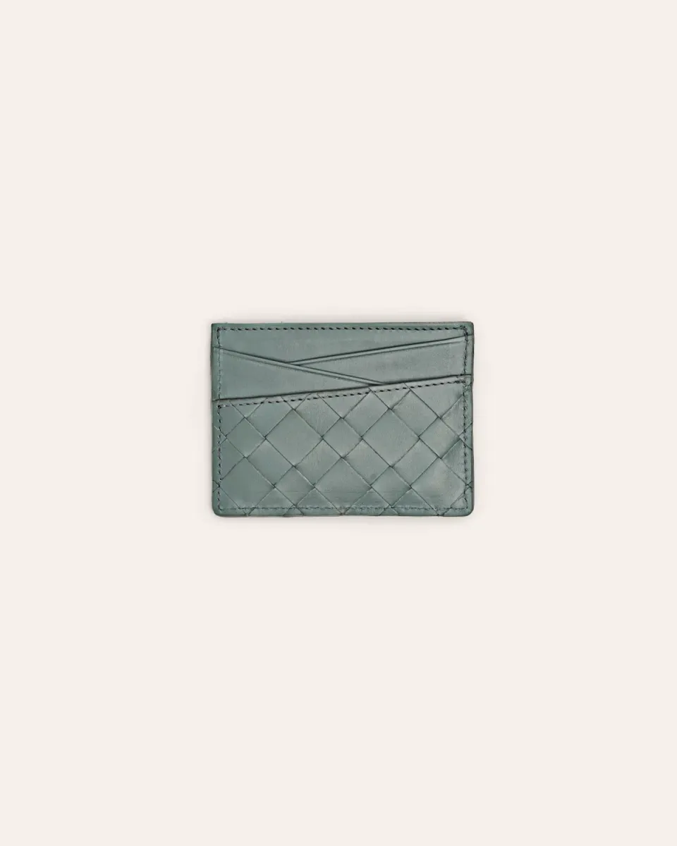 CALAJADE BOBA kortholder trumpet teal skinn
