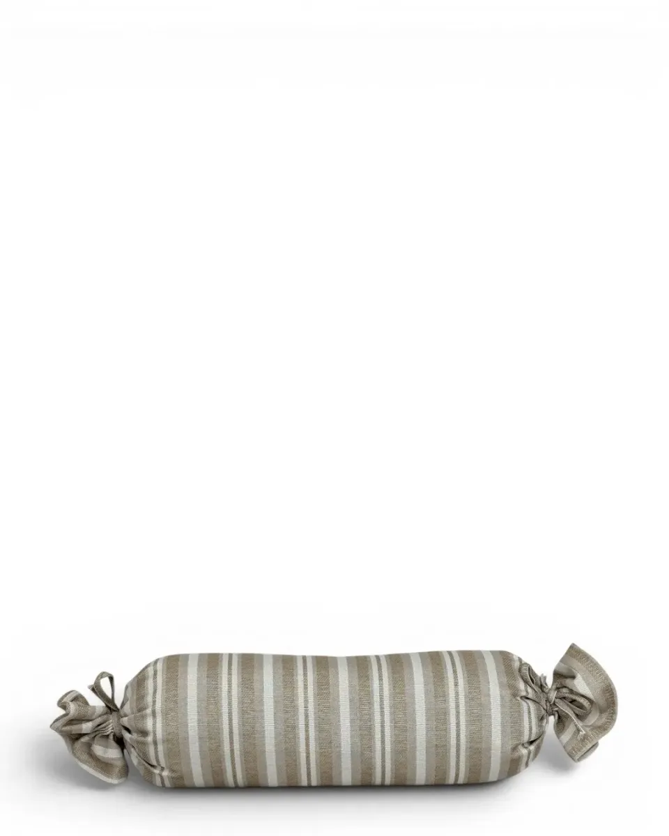 De La Mur Malik pute rund 50 cm stripet beige