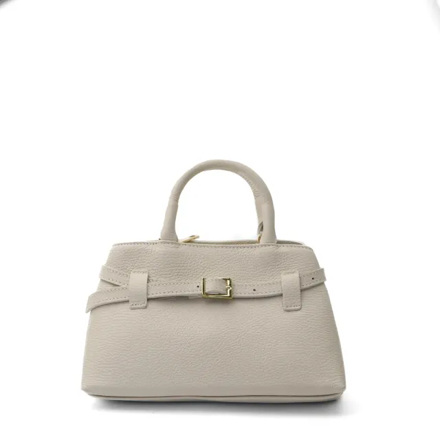 Latalia Pisa-mini crossbody Beige ekte skinn