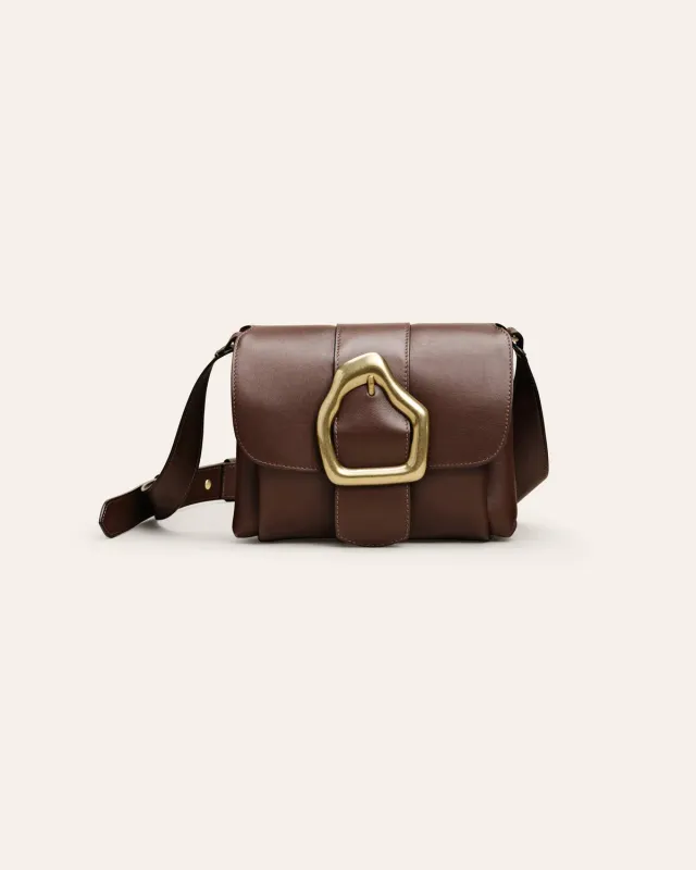 CALAJADE NAMI MINI crossbody pecan kuskinn