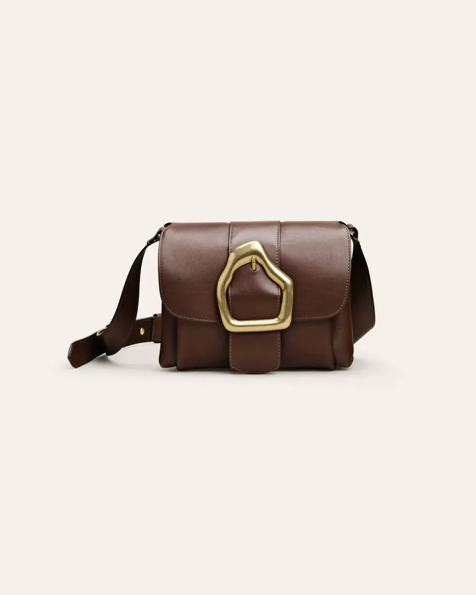 CALAJADE NAMI MINI crossbody pecan kuskinn