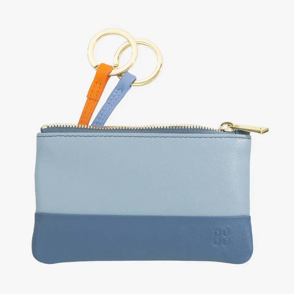 DuDubags Kimolos nøkkeletui denimblå nappa