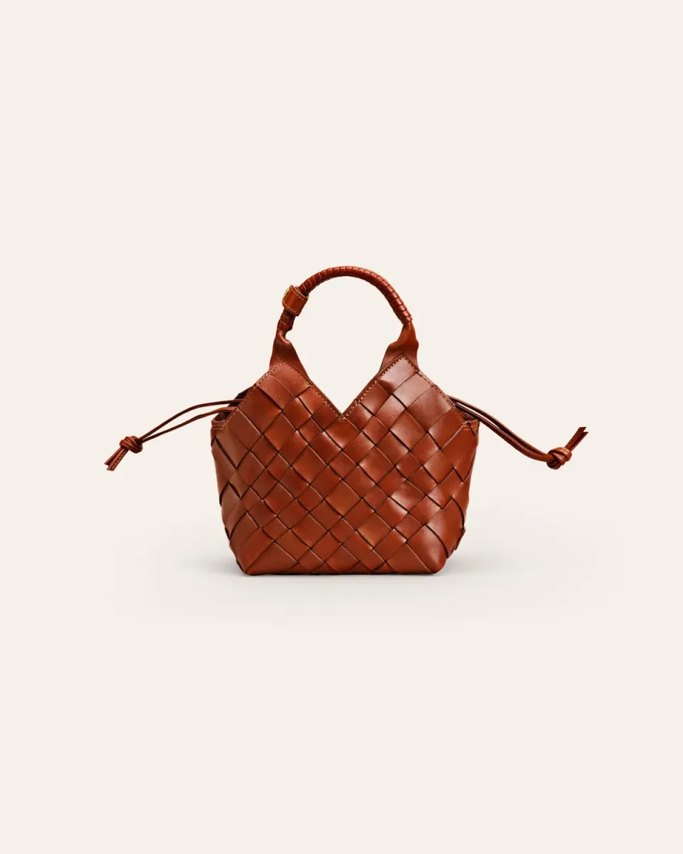 Calajade Misu Mini crossbody nutmeg skinn