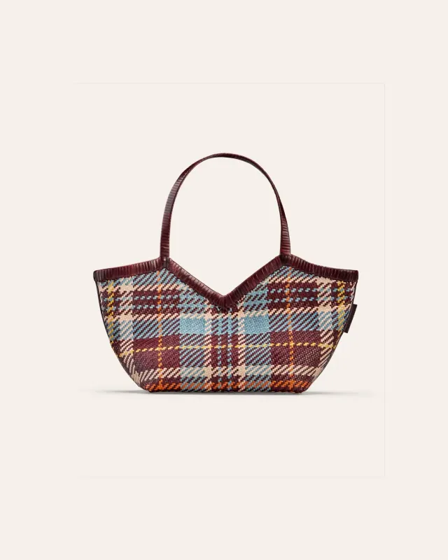 Cala Jade Humi S skulderveske Pille Tartan skinn