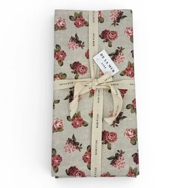 De La Mur Anto duk blomstret rosa 100x140