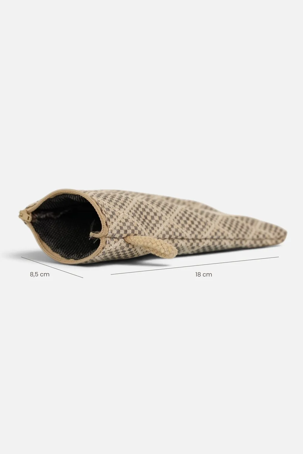 De La Mur Pant brilleetui 8,5x18 cm grå beige