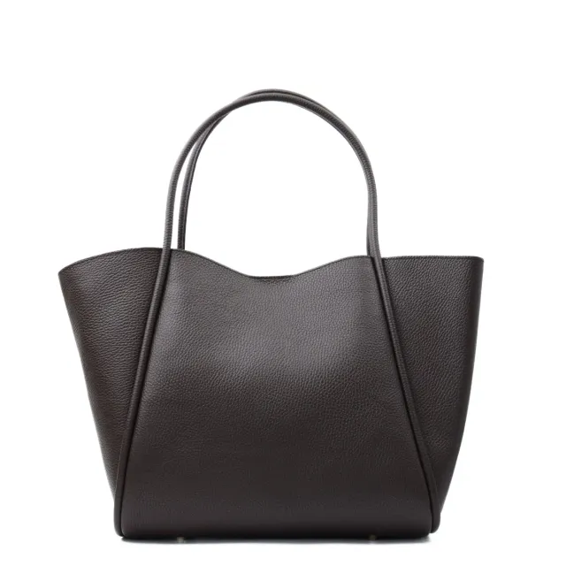 Latalia Florence XL shopper mørk brun ekte skinn
