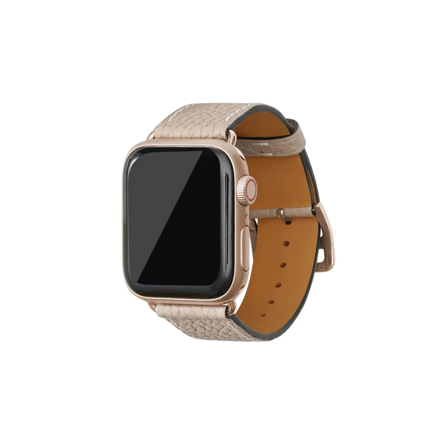 Bonaventura Apple Watch-reim krympeskinn svart 44-49 mm