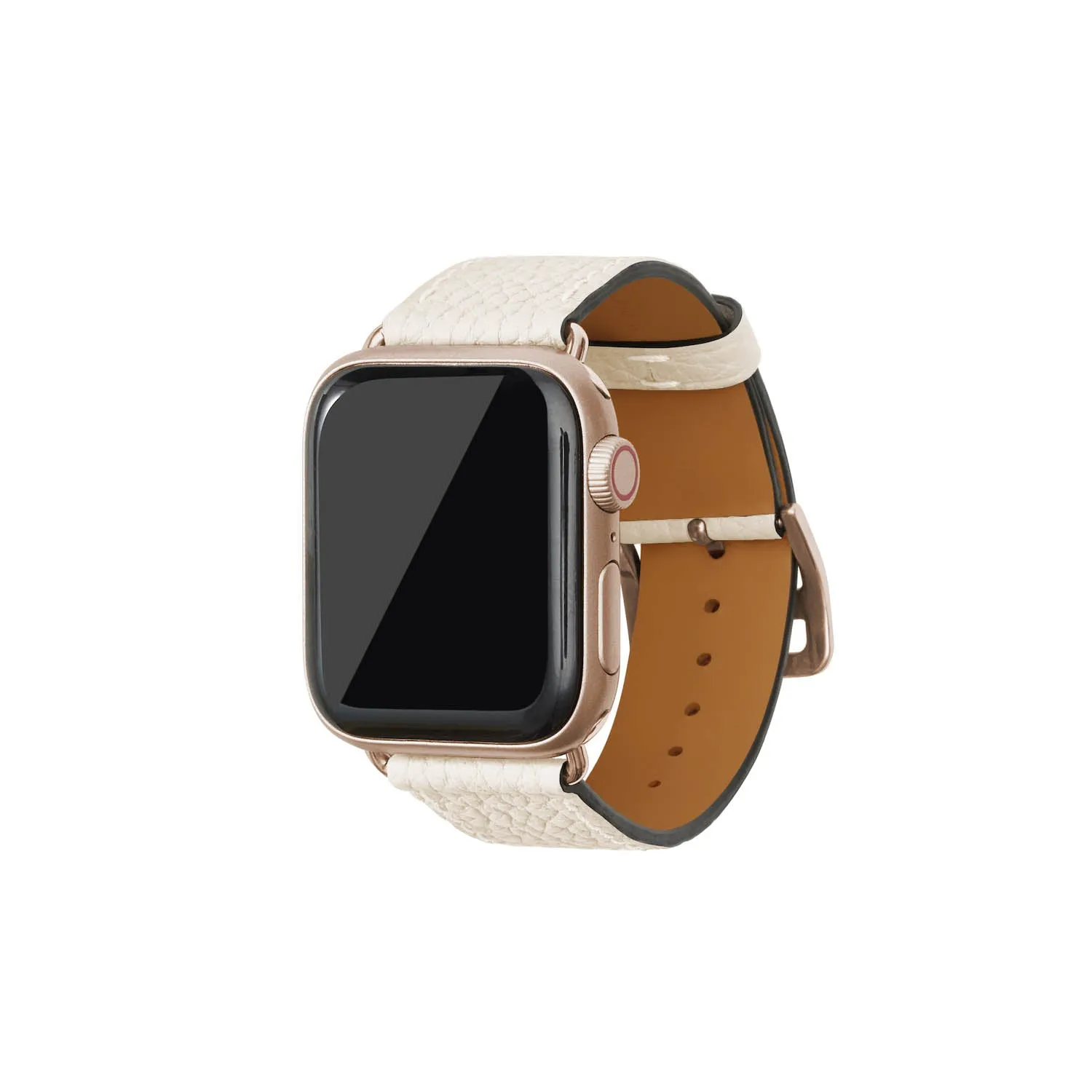 Bonaventura Apple Watch-reim krympeskinn svart 44-49 mm