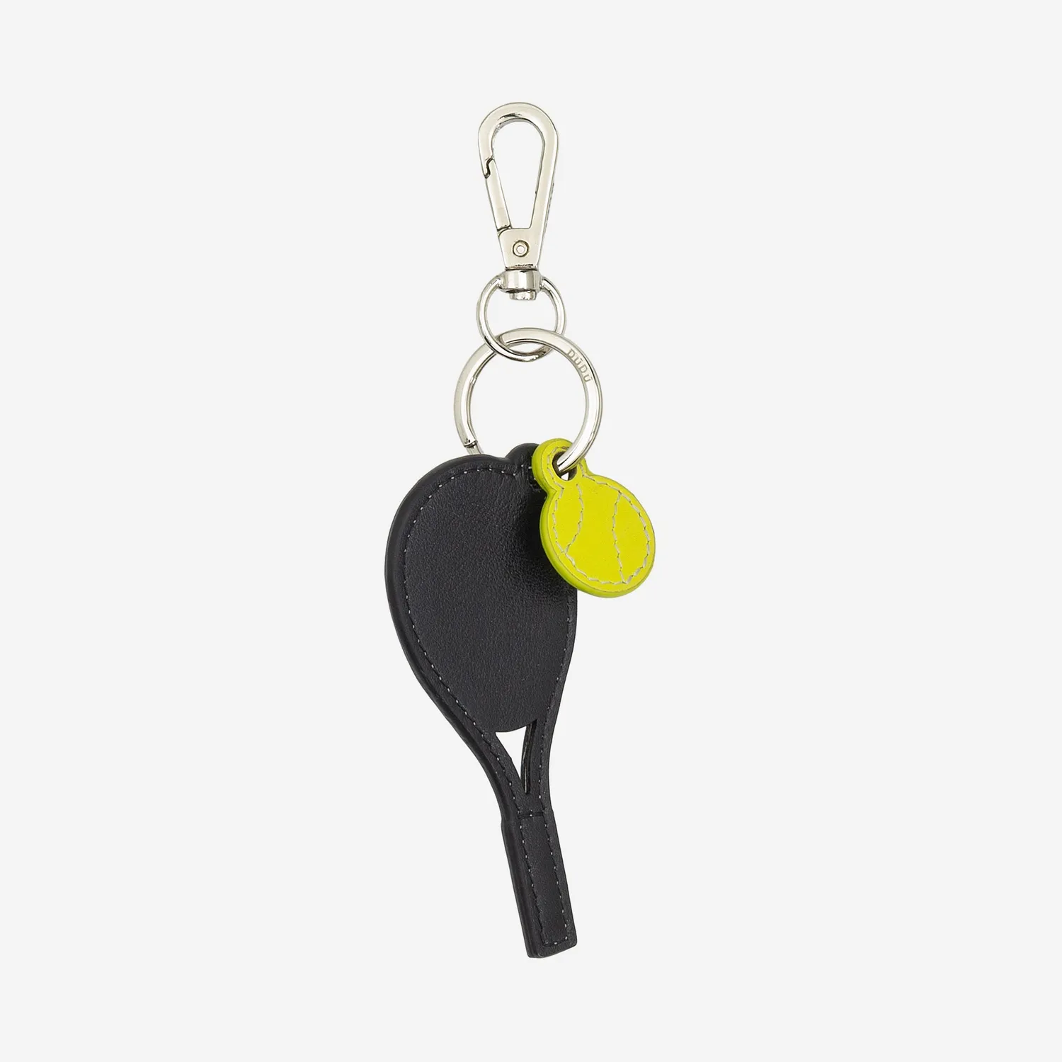 DuDubags Racket nøkkelring i skinn svart tennis