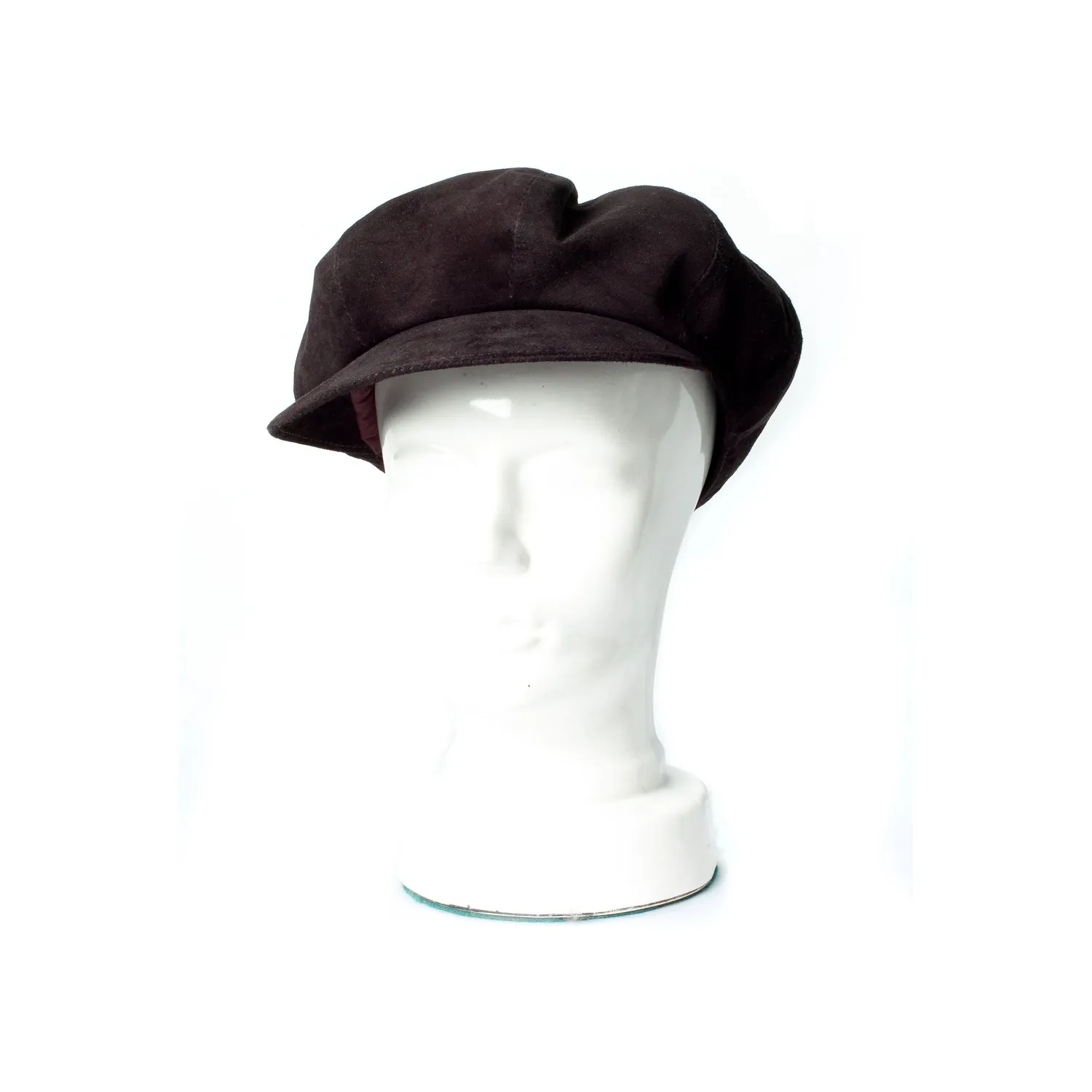 Julia Stray skinncaps semsket svineskinn 56-62 cm brun
