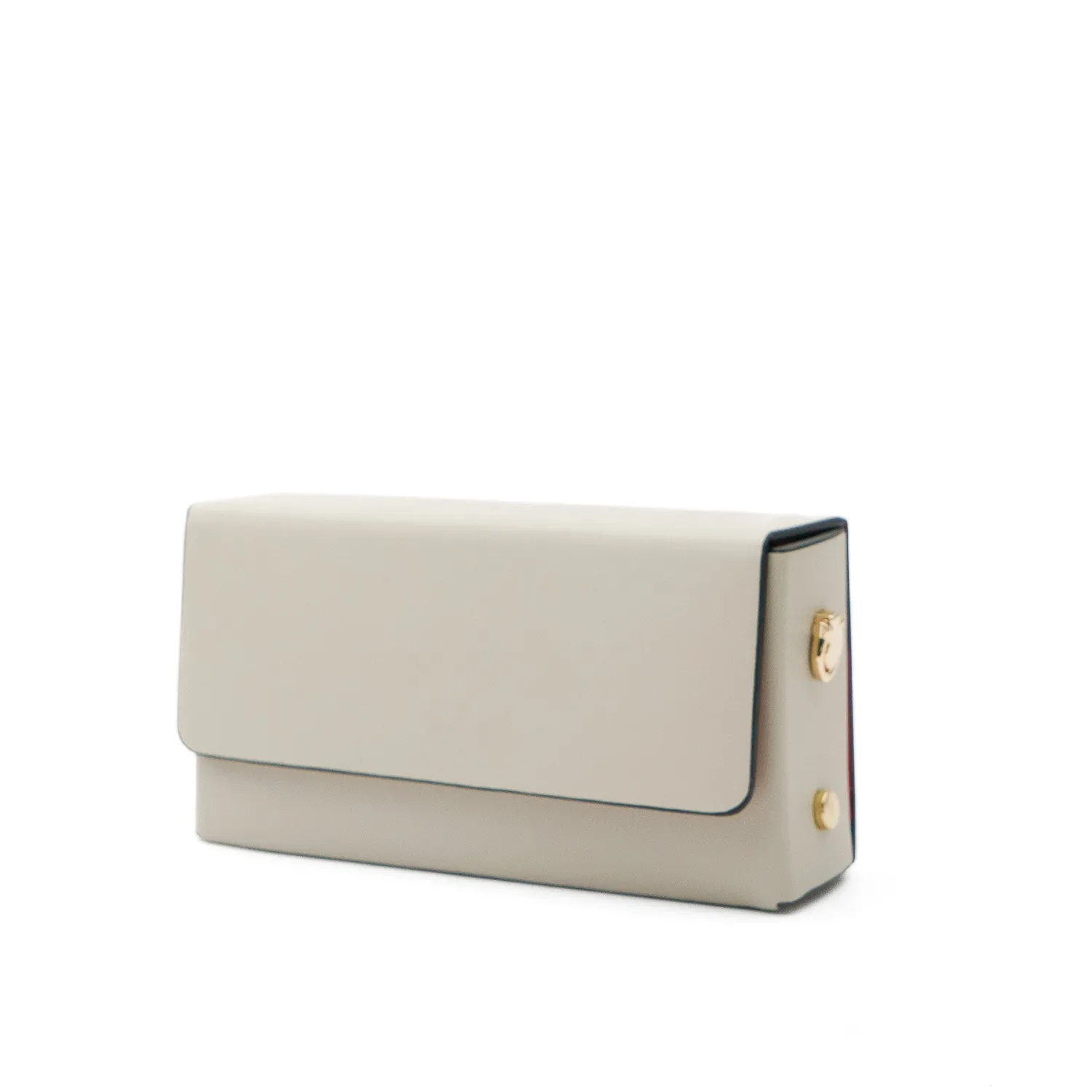Latalia Fondi clutch lysegrå skinn
