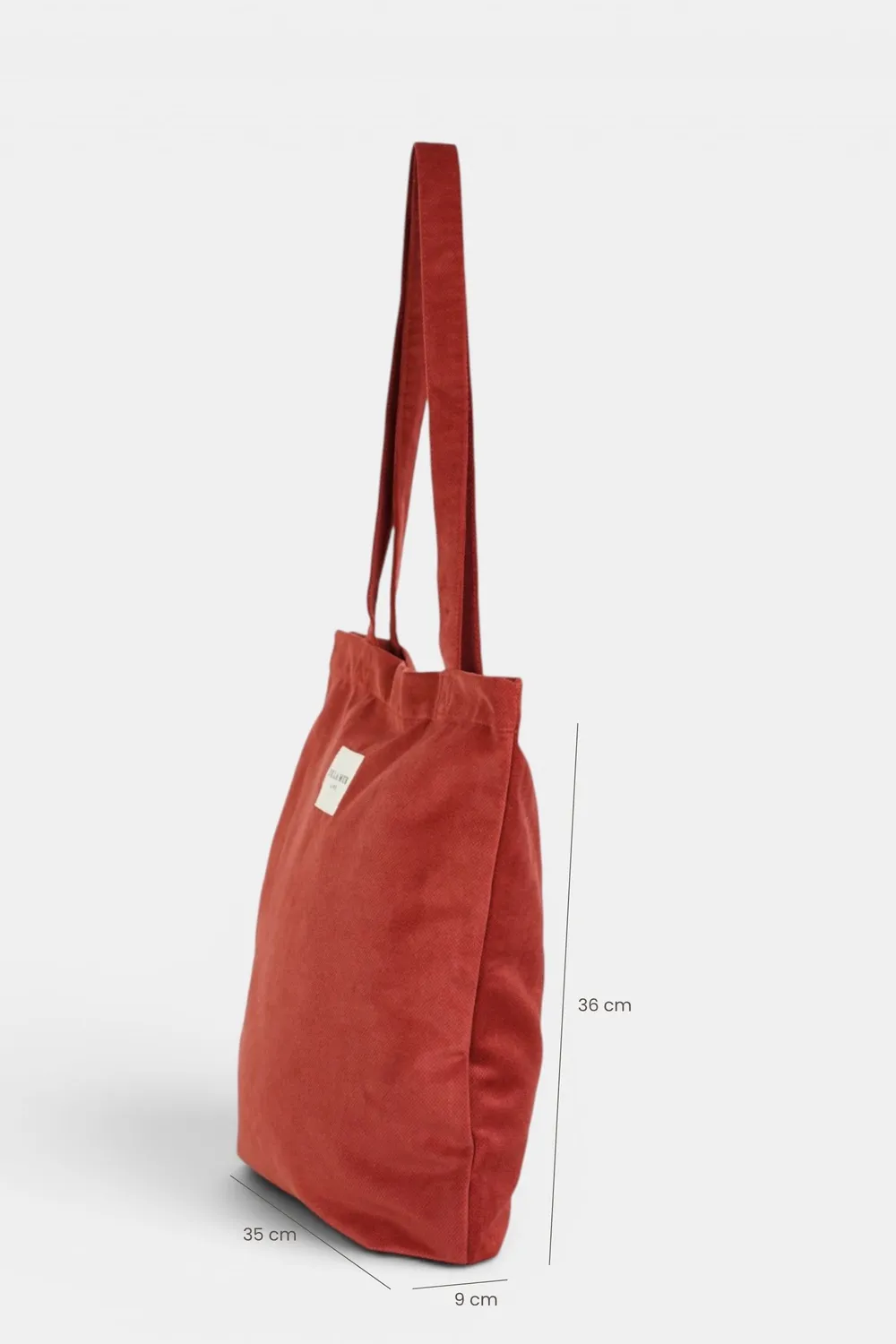 De La Mur Bore totebag 35x36x9 cm burgunder fløyel