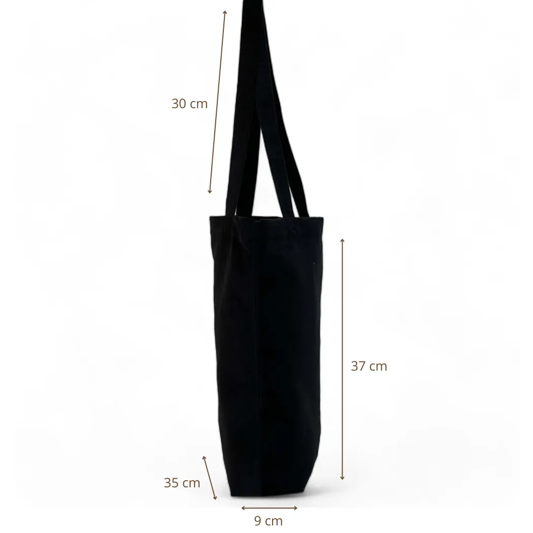 De La Mur Aza totebag svart fløyel 35x37 cm
