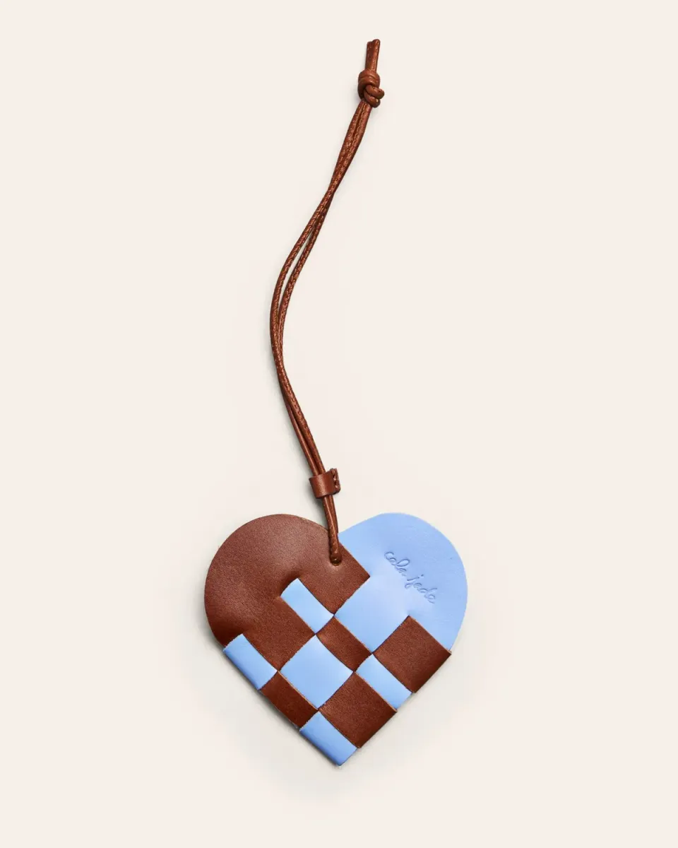 Calajade Misu Heart veskecharm Nutmeg Blue