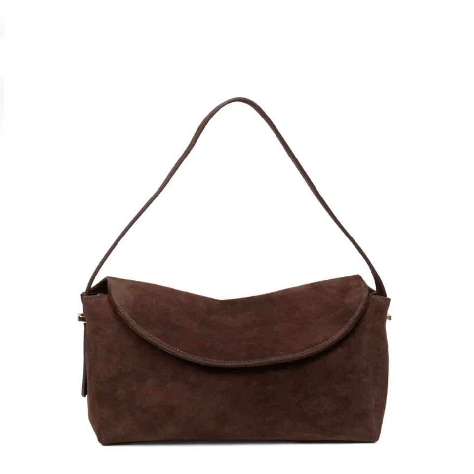 Latalia Torino-mini skinnveske mocka sjokolade