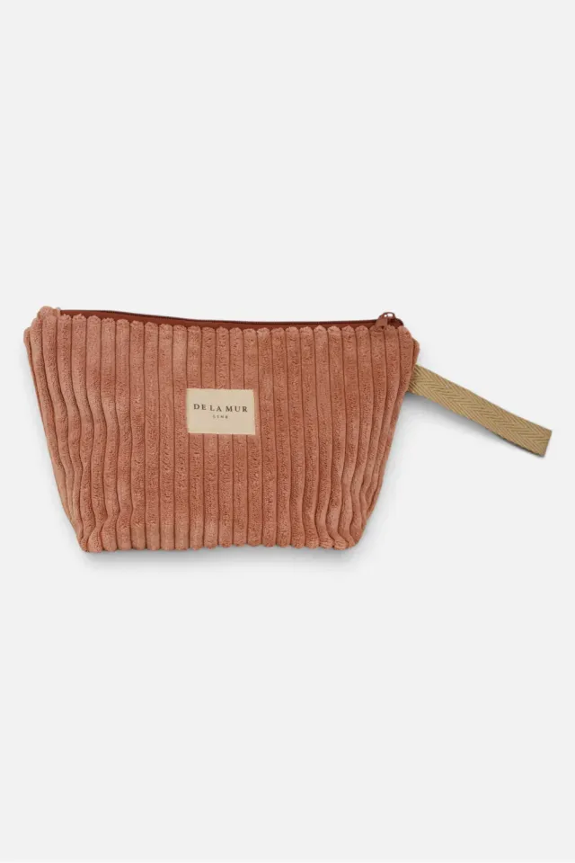 De La Mur Crepe stor toalettmappe rosa 29 cm