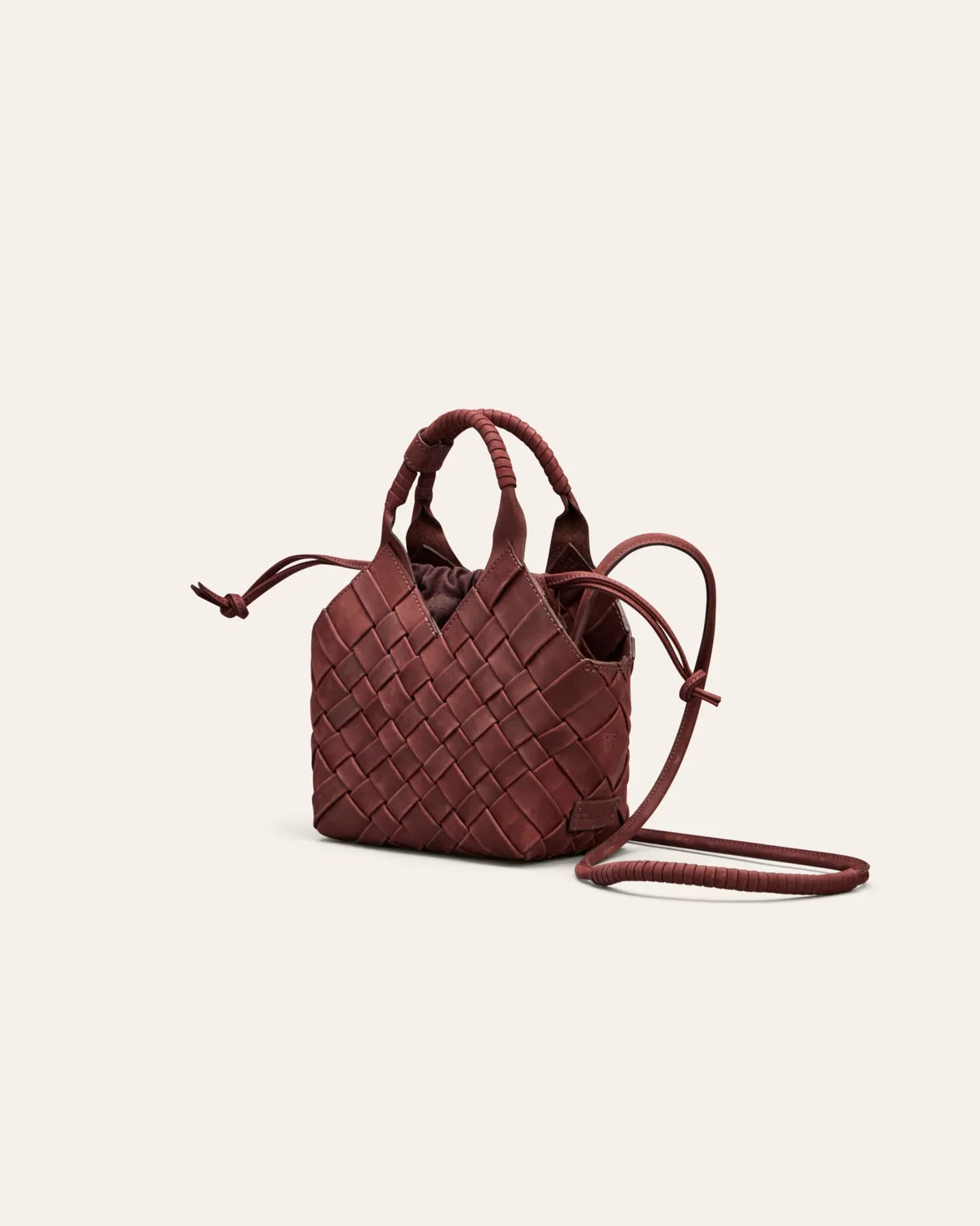 Cala Jade Misu Mini crossbody veske Raisin Nubuck skinn