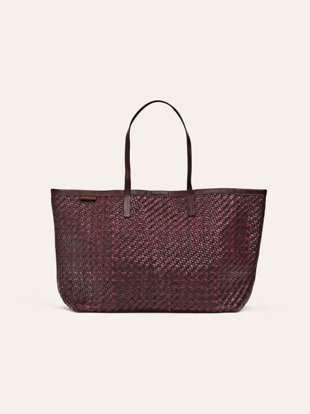 Cala Jade Isai shopper dark maroon twill skinn