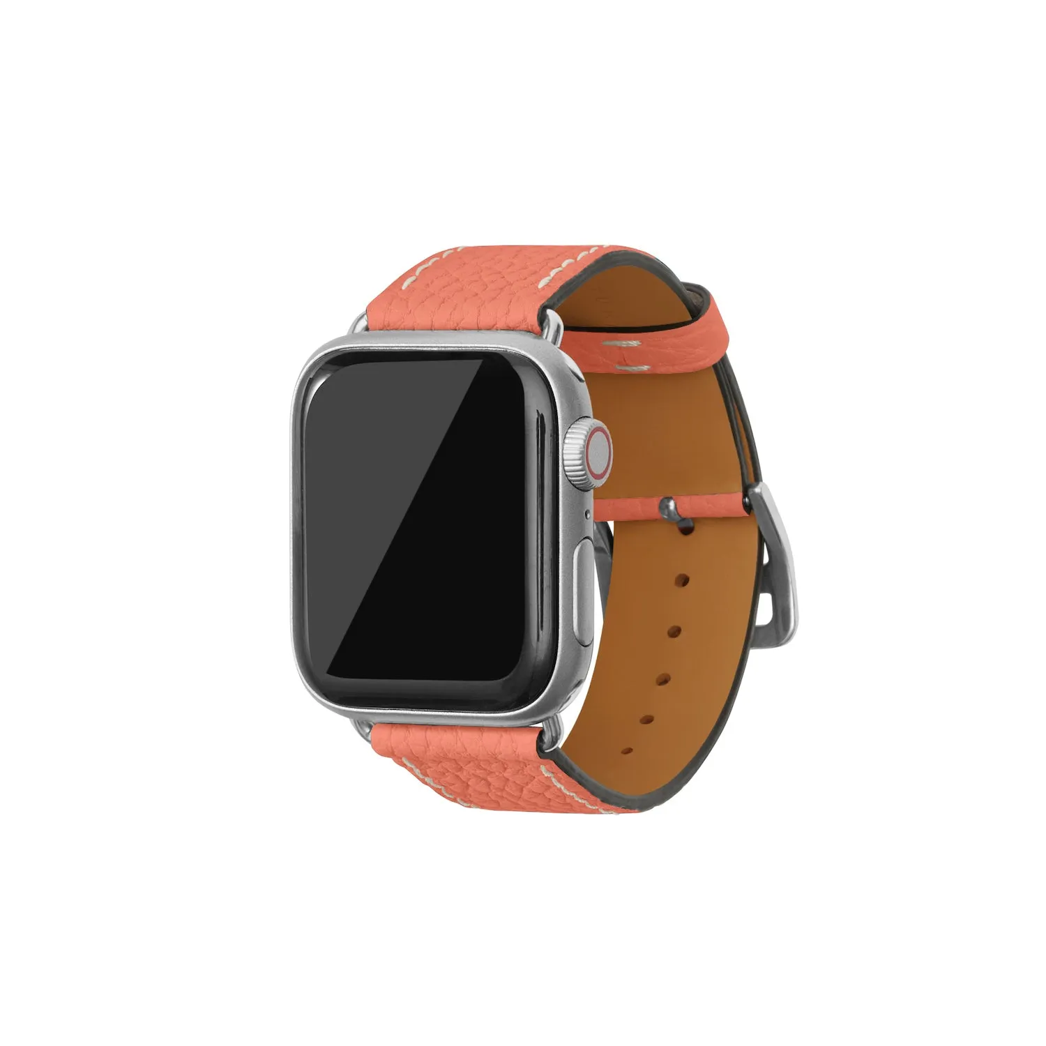 Bonaventura Apple Watch skinnreim krympet Kastanje sølv
