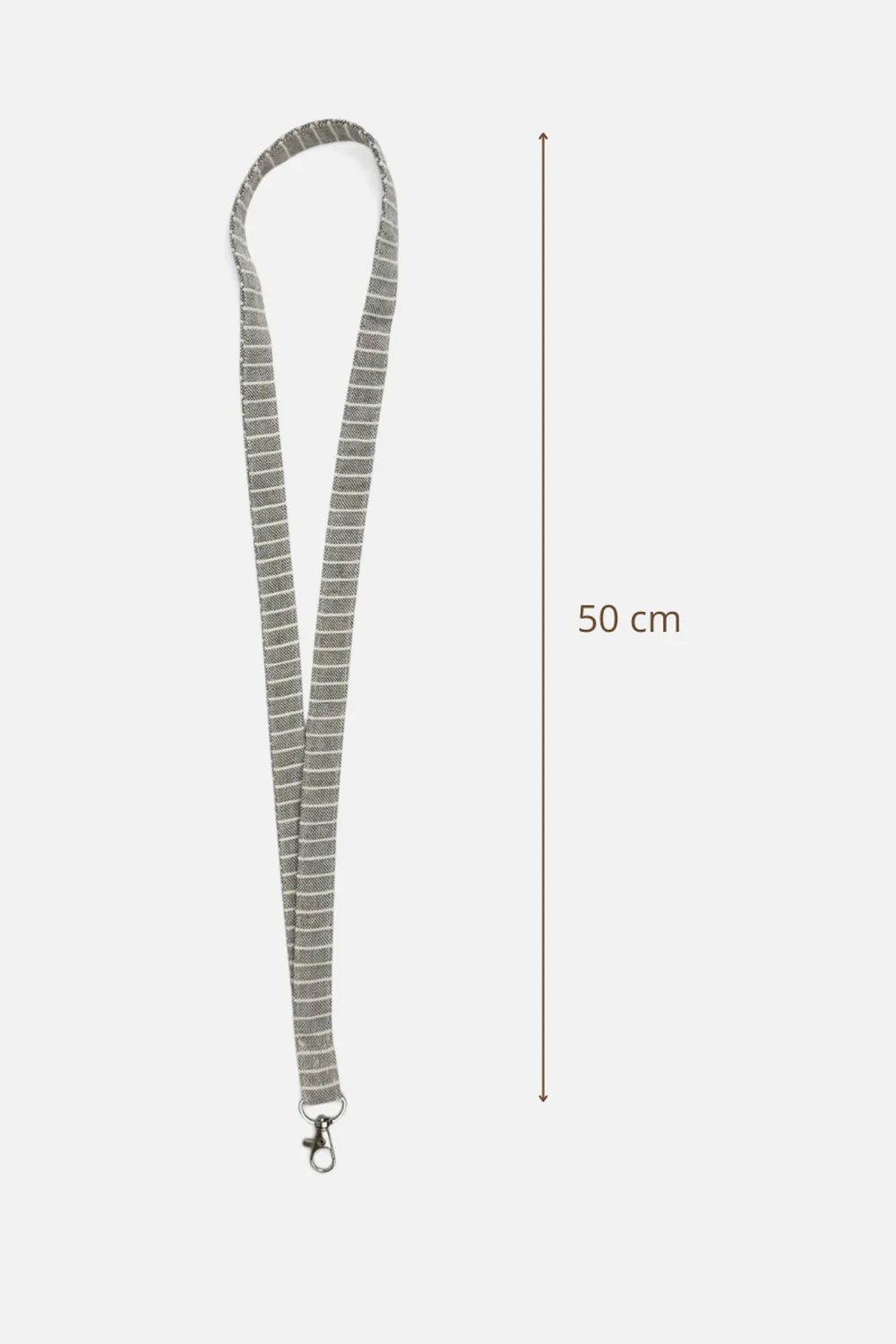 De La Mur Perla nøkkelreim grå striper 55cm