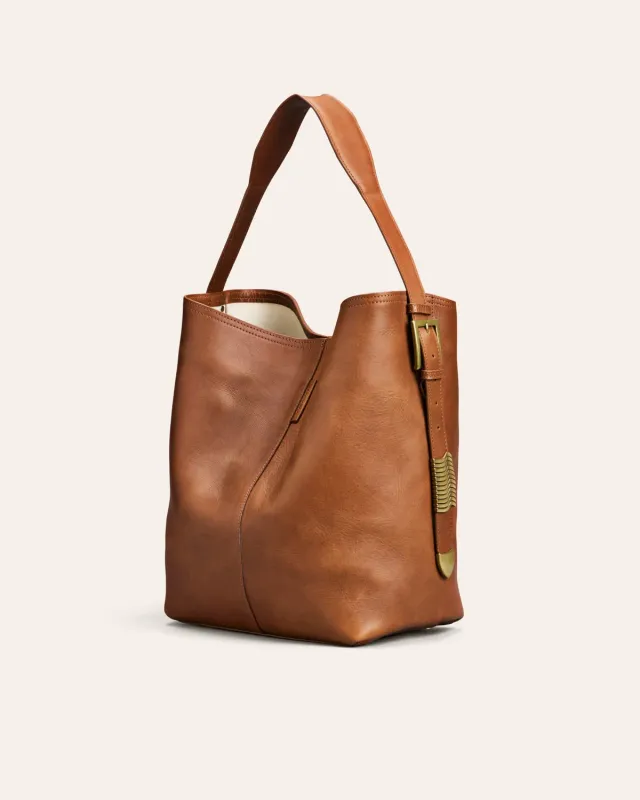 Cala Jade Koala L skulderveske Vintage Brown skinn