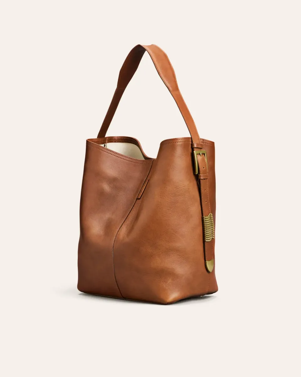 Cala Jade Koala L skulderveske Vintage Brown skinn