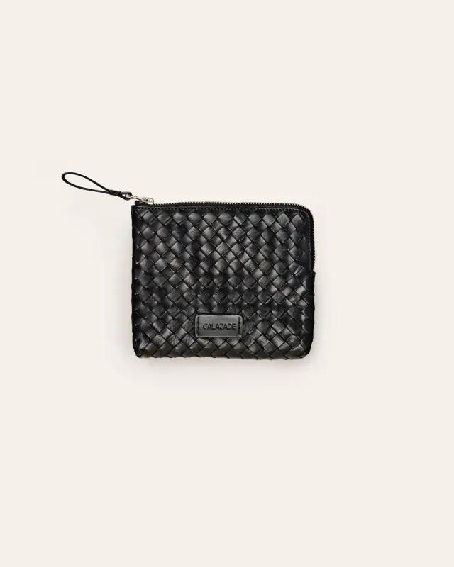 Calajade Batu XS Black Dama pouch svart bøffel