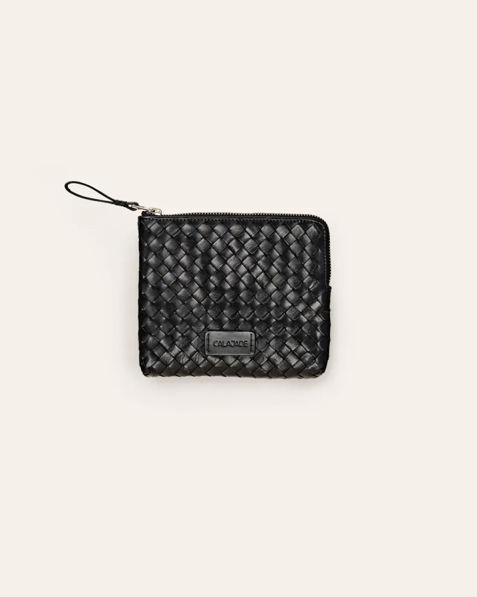 Calajade Batu XS Black Dama pouch svart bøffel