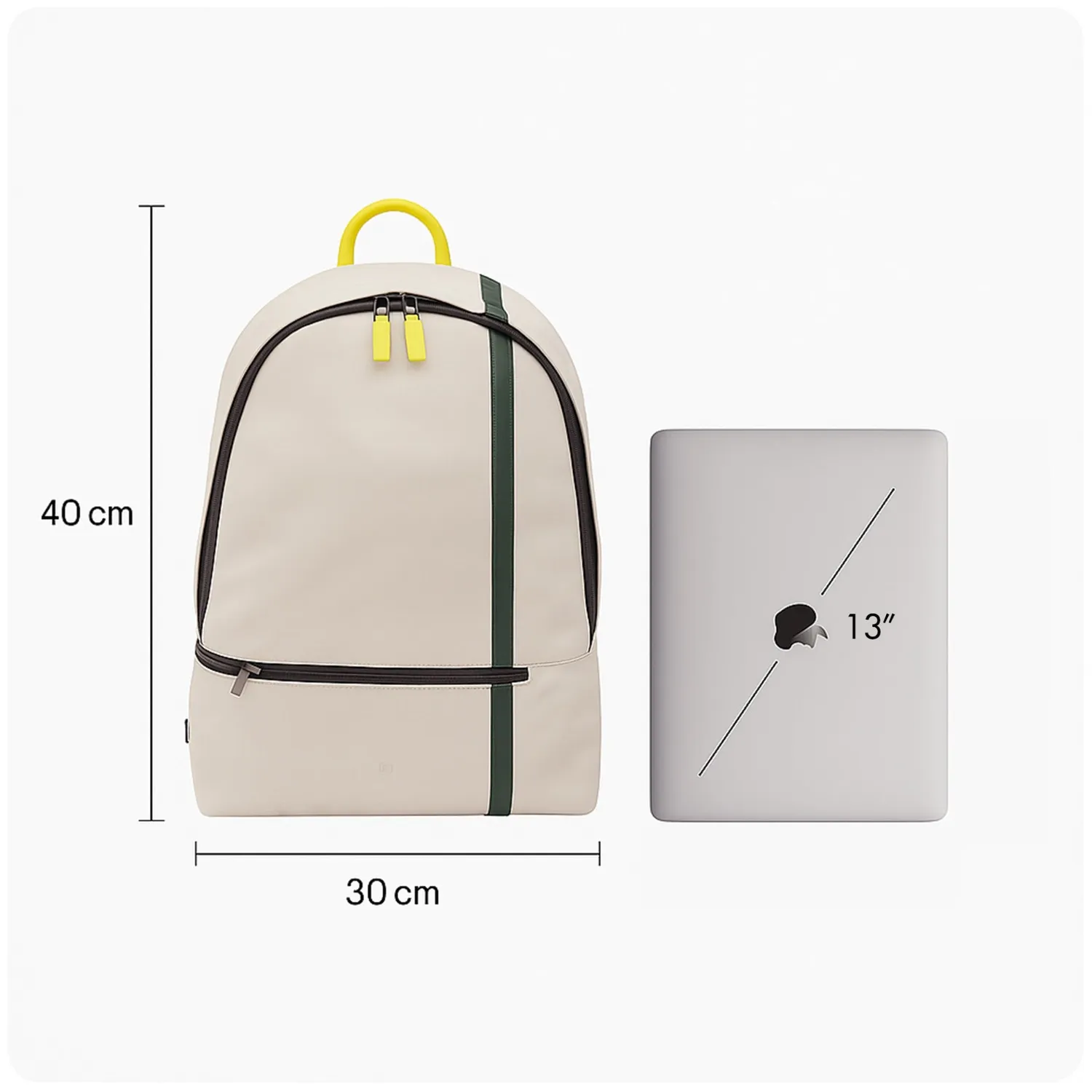 DuDubags Casablanca ryggsekk pearl ekte skinn laptop