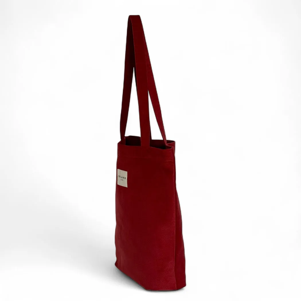 De La Mur Bore totebag burgunder 34x37 cm