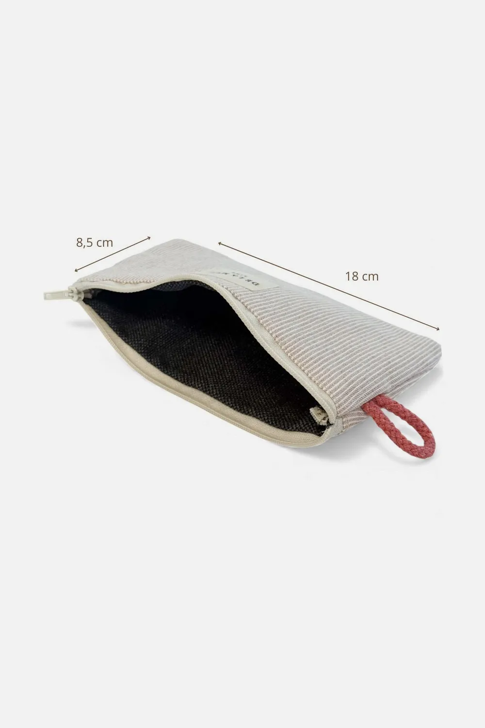 De La Mur Ibi brilleetui rosa stripet 18 cm