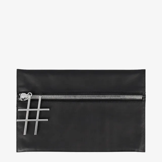 DuDubags Follow clutch dame Black i skinn