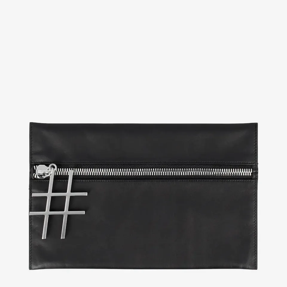 DuDubags Follow clutch dame Black i skinn