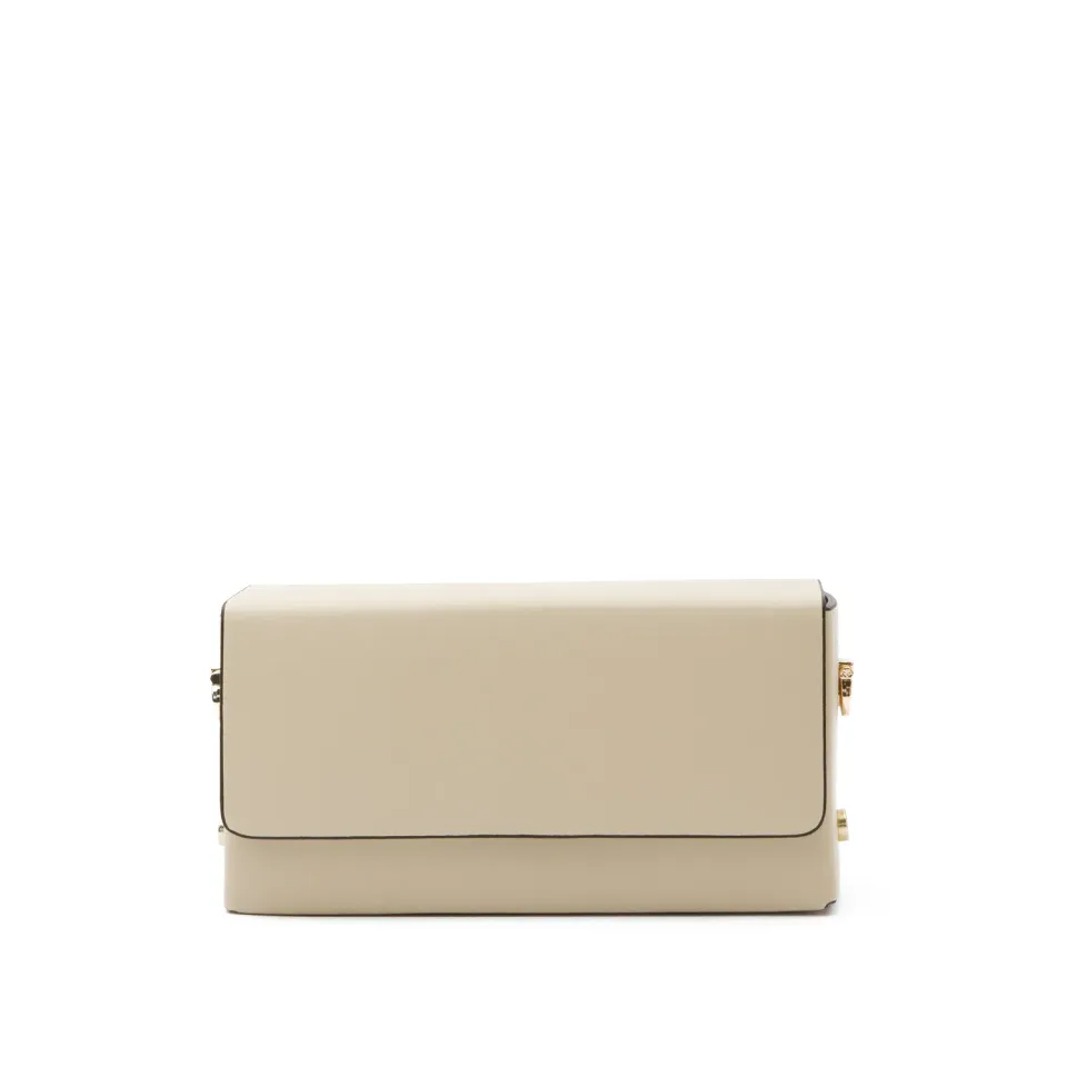 Latalia Fondi clutch skinnveske beige 18 cm