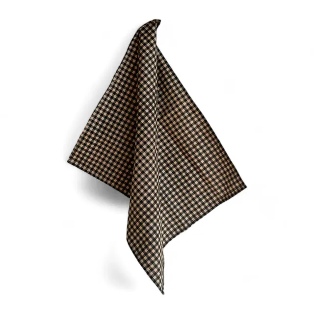 De La Mur Bat kjøkkenhåndkle rutet beige