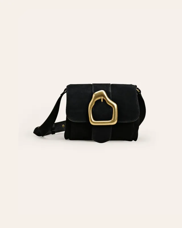 Cala Jade Nami Mini crossbody Black Suede