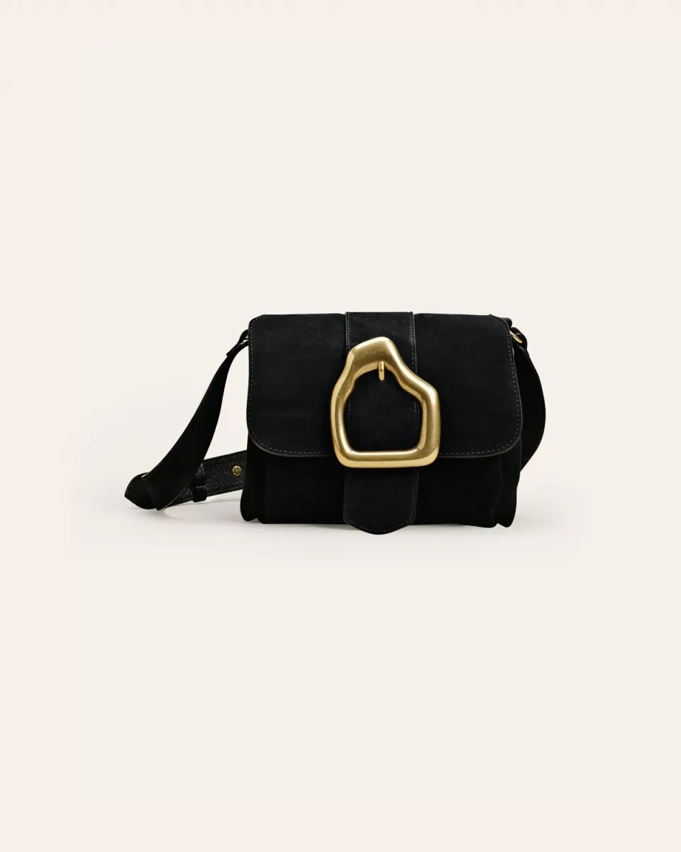 Cala Jade Nami Mini crossbody Black Suede