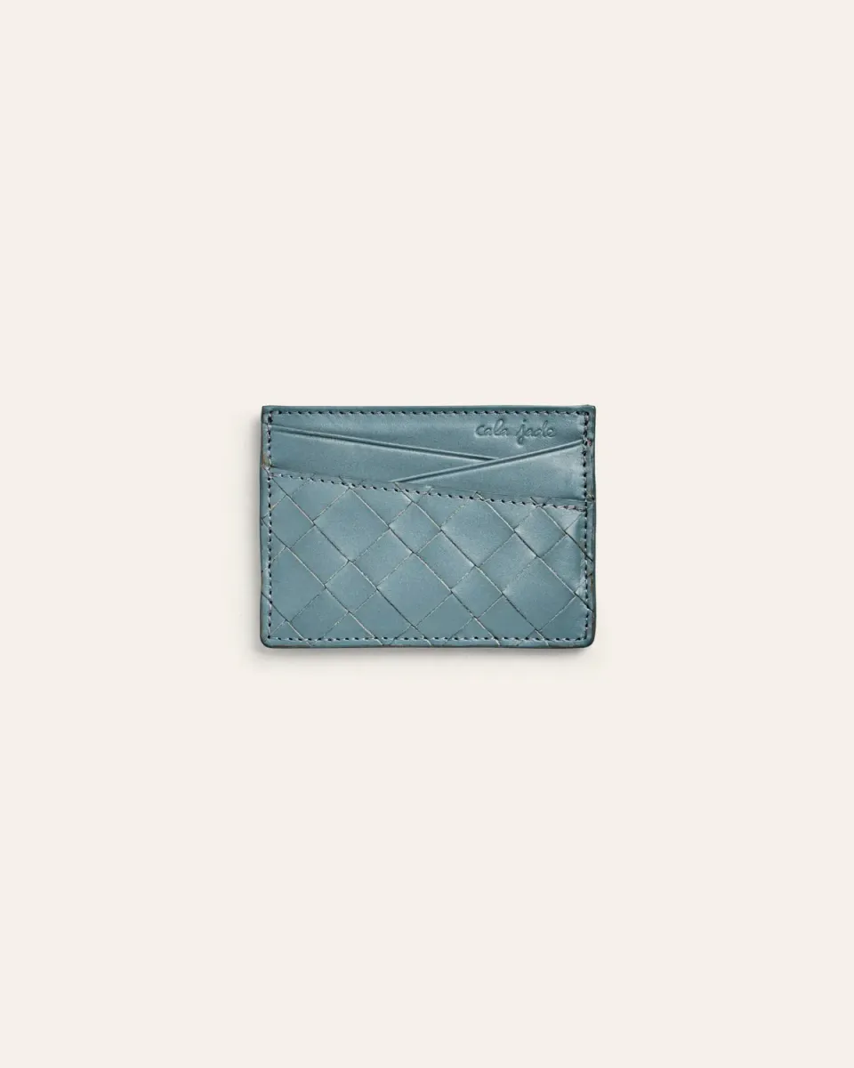 Cala Jade Boba kortholder Storm Blue smal skinn