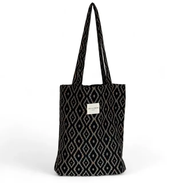 De La Mur Onix liten totebag svart jacquard