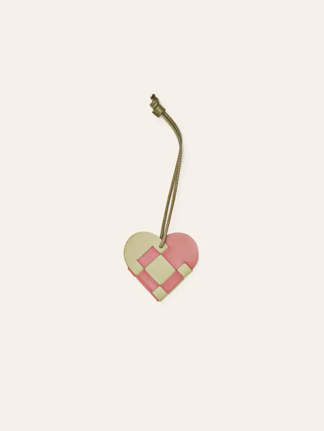 Calajade Misu Heart veskepynt Warm Blush Lint skinn