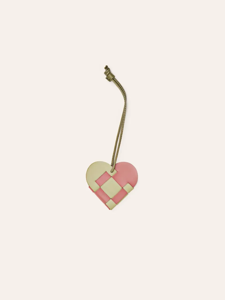 Calajade Misu Heart veskepynt Warm Blush Lint skinn
